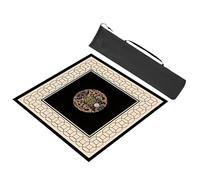 Tablero de póquer portátil, Alfombra Cuadrada Mahjong Poker Multicolor Los 60-88cm con Bolsa De Almacenamiento(Black,75x75cm (29.52x29.52in))