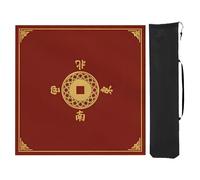 Tablero de póquer portátil, Estera de Tabla Cuadrada del póker Mahjong con tamaños múltiples Multicolores Bolso Almacenamiento(Red,90cm/35.43in)