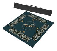 Tablero de póquer portátil, Estera del Juego de Mahjong póker con tamaños múltiples Rojos y Negros Bolso Almacenamiento(Black,23.6x23.6inch/60x60cm)