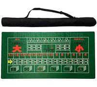 Tablero de póquer portátil, Tapete de Mesa Casino multijuego inglés Chino Verde 180x90 cm