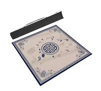 Tablero de póquer portátil, Tapete de Mesa Poker Mahjong Azul Marrón Varios tamaños(Blue,23.6x23.6in/60x60cm)