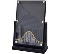 Tablero de probabilidad de curva de campana, herramienta de experimento de ley estadística para laboratorio de física y equipo de aprendizaje de distribución aleatoria, color blanco + curvas