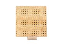 Tablero de proyecto de macramé Tabla de tejer ganchillo madera, tapete bloqueo tejido hecho a mano reutilizable, obra arte cuadrada abuela, suministros costura for amantes la(7.7 inch)