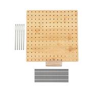 Tablero de proyecto de macramé Tablero de bloqueo ganchillo madera, Kit tejido, suministros bambú hechos a mano cuadrados for abuela(19.56cm)
