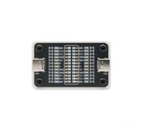 Tablero de prueba de cable de carga rápida tipo C de doble extremo con puertos USB duales y veinticuatro indicadores LED para control de continuidad del cable del teléfono móvil Púrpura (negro)