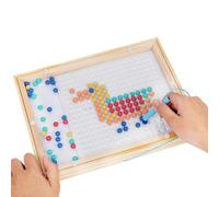 Tablero de puntos magnético para niños - Tablero de dibujo grande portátil con plantillas y bolígrafo | Tablero Doodle magnético para arte puntual | Para Niños Niñas Niños Niños Preescolares
