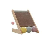 Tablero de Rasguño para Gatos, Juguetes para Gatos Tablero de Molienda de Garras No Es Fácil Dejar Caer Migas Papel Corrugado Tablero de Rasguño para Gatos Suministros para(Triangle-Madera)