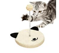 Tablero de rasguños de gato, almohadilla de rasguño de gato sisal natural,Stick Sisal Ball Cat Head Interactive - Protector de muebles para el hogar de Bell incorporado, juguete de ejercicio físico me