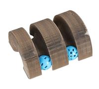 Tablero de rasguños para gatos genéricos | Plegable interactivo Acordeón para mascotas con bolas Ball Track Toy for interior Outdoor Play Training Boredom Mental Stimulation Family Time Travel