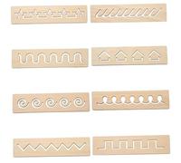 Tablero de rastreo de 8 piezas, tablero de hilo de escritura de madera de 2x8 pulgadas para niños, aprendizaje preescolar, proyecto fácil de usar, suministros de escritura creativos para niños M