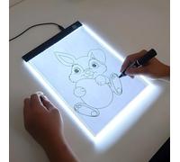 Tablero de Rastreo de Luz Led, Panel de Luz de Dibujo Artístico Led Ultrafino A4, Brillo Ajustable con Cable USB para Transferencia de Tatuajes, Bocetos, Animación, Plantillas
