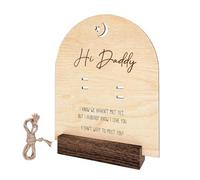 Tablero de revelación de embarazo, anuncio creativo de bebé, anuncio de nuevo bebé, tablero de anuncios de madera de Hi Dad, anuncio creativo de embarazo para que papá sea, lindas ideas de anuncio de