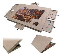 Tablero de Rompecabezas con 6 cajones y Cubierta, hasta 1500 Piezas, Tablero de Rompecabezas de Fieltro portátil liviano con Soporte Ajustable, para Adultos y niños brown1500 Pieces