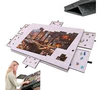 Tablero De Rompecabezas Inclinable, Rompecabezas De 1000 Piezas con Soporte Y Cubierta 2 En 1, Estuche De Almacenamiento Ligero De Fieltro con 6 Cajones para Adultos, Mesa De 1500 Pieces Light Camel