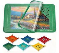 Tablero De Rompecabezas para 1000 Piezas, Tablero De Almacenamiento De Rompecabezas De 32x22 Pulgadas con Diseño De Fácil Movimiento, Accesorios Esenciales para Aficionados A Los Rompecabezas Green