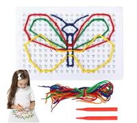 Tablero de sensorial, tableros de calmante | Tablero de Actividades sensoriales de enhebrado Colorido - Juguete Interactivo de Aprendizaje temprano con Cordones para Coser, para cumpleaños, niños