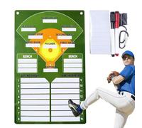 Tablero De Softbol Para Dugout - Portapapeles De Béisbol Borrable Guía De Enseñanza Magnética | Placa Táctica De Entrenador De Alineación De Estrategia De Doble Cara | Lista De Gestión De Torneos De C