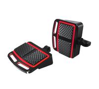 Tablero de Suelo Diamond Cut Compatible Con Harley Fat Boy(Black Red) | Compatible con modelos Street Bob 2006-2013 y de turismo; Incluye reposapiés y estribos
