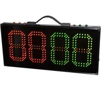 Tablero de sustitución de fútbol LED, tableros de visualización de tiempo de lesión de juego de fútbol de doble cara, equipo de marcador de batería de árbitro de partido deportivo de fútbol de cambio