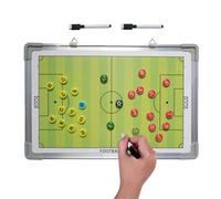 Tablero de tácticas de fútbol | Tablero de fútbol borrable con 2 rotuladores, pizarra blanca magnética portátil para planificación de juegos, árbitro, seguimiento de estrategias de fútbol