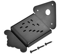 Tablero de Tirón para Mandolina, Tipo Plegable, Acero, Diseño Cromado - Accesorio Musical Duradero, Fácil Sustitución de Cuerdas para Mandolina 8, 10 y 12 Cuerdas (QB09 negro sin flores)