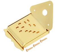 Tablero de Tirón para Mandolina, Tipo Plegable, Acero, Diseño Cromado - Accesorio Musical Duradero, Fácil Sustitución de Cuerdas para Mandolina 8, 10 y 12 Cuerdas (QB11 oro con flores)