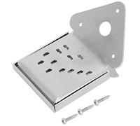 Tablero de Tirón para Mandolina, Tipo Plegable, Acero, Diseño Cromado - Accesorio Musical Duradero, Fácil Sustitución de Cuerdas para Mandolina 8, 10 y 12 Cuerdas (QB12 color cromo con flores)