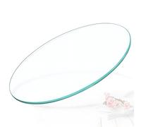 Tablero de Vidrio Templado de 60-100 cm Diámetro, Grosor 8 mm Borde Pulido Redondo Tablero de Cristal para Comedor para Banquetes y Fiestas(88cm/34.6inch)