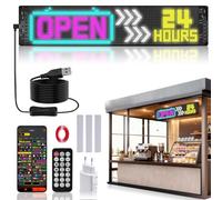 Tablero de visualización LED flexible de 19 x 90 cm, texto desplazable RGB programable mediante aplicación inteligente Bluetooth, diseño de ojos de diablo para coche, personalizado para bar publicidad