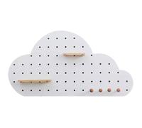 Tablero decorativo con forma de nube, estante de pared para jardín de infantes, gancho de entrada, organizador funcional del hogar, decoración de guardería, diseño de color blanco