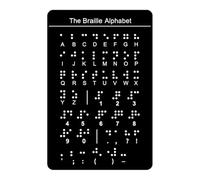 Tablero del alfabeto en braille, alfabeto inglés en braille con puntos elevados, números y puntuación, aprendizaje en braille para principiantes, ayuda de enseñanza en braille para niños ciegos,