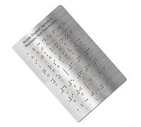 Tablero del alfabeto en braille con los golpes táctiles para el aprendizaje del número, diseño del metal para la educación ciega