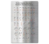 Tablero del alfabeto en braille con puntos elevados, números y puntuación, aprendizaje en braille para principiantes, regalos educativos, ayuda de enseñanza en braille para niños ciegos y adultos