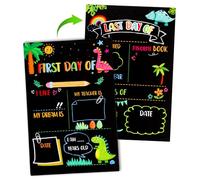 Tablero Del Primer Día de la Escuela con Tema de Dinosaurio, Pizarra Multicolor Pizarra para el Primer Día Pizarra Escolar Reutilizable Letrero Accesorio Fotográfico para Niños y Niñas