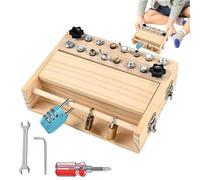 Tablero Destornillador - Juguete Interactivo Llave de Cerradura, Llave de Tornillo, Juego de tallo de madera, niños de 3-5 años | Preescolar Travel Road, Trip Airplane, Classroom Activity, Boys Girls