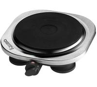 CAMRY CR6510 Hornillo Eléctrico, Placa de Cocina, Regulador de Temperatura, Acero Inoxidable, Compacto, Viaje, Camping 185 mm, 1500W