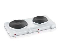 SEVERIN DK 1042 - Hornillo de mesa doble, 2500 W. Blanco