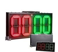Tablero electrónico de sustitución de fútbol, pantalla digital LED de 60 cm, batería recargable, tablero de cambio de jugador de fútbol de una sola cara para partidos y entrenamiento