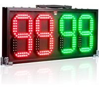 Tablero electrónico LED de sustitución para árbitros de fútbol, pantalla de puntuación de partido con tiempo de lesión, impermeable, batería integrada