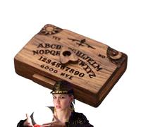 Tablero Espiritual en Miniatura con Cajón, Tablero Ouija Diminuto, Tablero Espiritual Parlante de Madera con Plancheta, Tablero Espíritu Santo, Juego de Tablero Ouija, Decoraciones de Halloween Tabler
