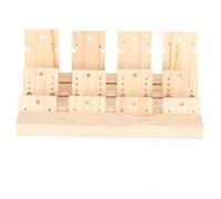 Tablero exhibidor de pendientes de madera, soporte para joyas con 12 compartimentos para aretes, anillos y collares, soporte de almacenamiento para pendientes con pequeños