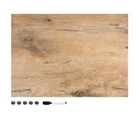 Tablero magnético con diseño de madera oscura incluye con rotulador e imanes