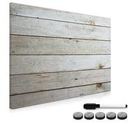 Tablero magnético con diseño de planchas de madera - con rotulador e imanes