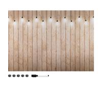 Navaris Tablero de Notas magnético - Tablero con diseño de lámparas y Tablas - Pizarra magnética con Marcador Negro y 5 imanes - 70 x 50 cm