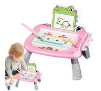 Tablero magnético de dibujo de punto, diseño de viaje de lunares, ABS Color Shape Pattern Pad, imán Doodle Board with Beads for Kids Aged 3-6, perfecto para Creative Play, tamaño: 12,6 x 9,65 x 5,71