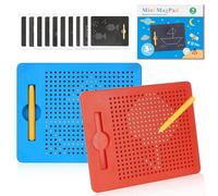 Tablero Magnético de Dibujo, Pizarra Magnetica Infantil, pizarra magica infanti, Tableta de Las Bolas Magnéticas, Juego Magnético Mágico Juguete Educativo para niños a partir de 3 años