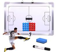 Tablero magnético de entrenamiento de fútbol de 17, 7x12 pulgadas, pizarra blanca colgante de tácticas de estrategia de fútbol de borrado en seco