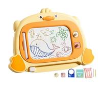 Tablero magnético para garabatos, tablero de dibujo, dibujo de dibujos animados, arte educativo, juguete de primavera multifuncional con 4 sellos para