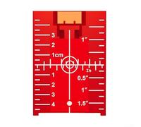 Tablero magnético para nivel, 2 placas reflectantes con doble escala en pulgadas y cm, receptor para herramientas giratorias y de línea cruzada (rojo + verde)