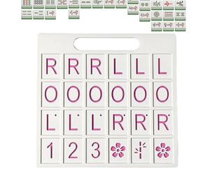 Tablero Mahjong Practicar Solitario, 24 Casilla Tablero Mahjong Portátil Jugar Solitario, Divertidos Tableros Mahjongs para Practicar Solitarios, Juego Mesa Mahjongs Ligero Herramienta Entrenamiento